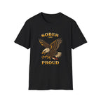 Sober and Proud Eagle Tee – design detail | DPR Recovery Tees