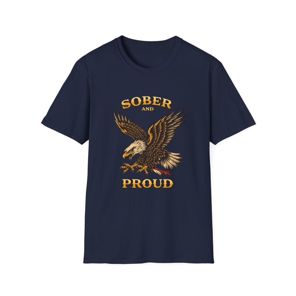 Sober and Proud Eagle Tee – design detail | DPR Recovery Tees