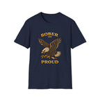 Sober and Proud Eagle Tee – design detail | DPR Recovery Tees