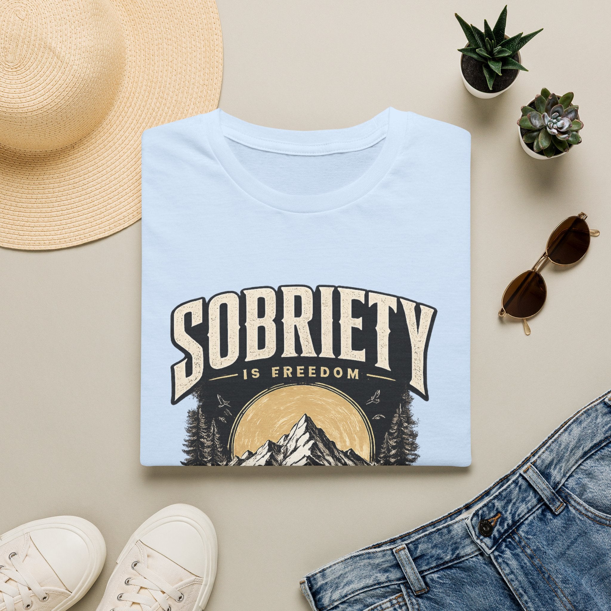 Sobriety Is Freedom – One Day One Choice Tee