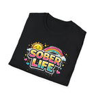 Sober Life Tee – Colorful Trendy Recovery Shirt – DPR Recovery Tee