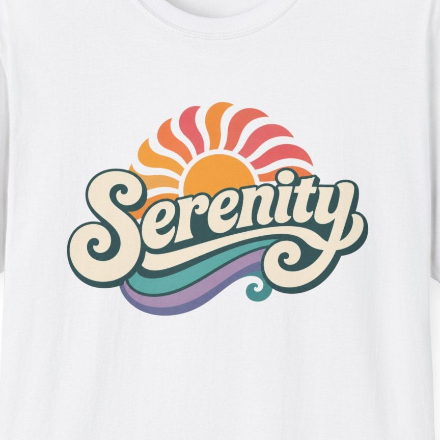 Serenity Retro Recovery Tee – Vintage Sober Lifestyle Shirt