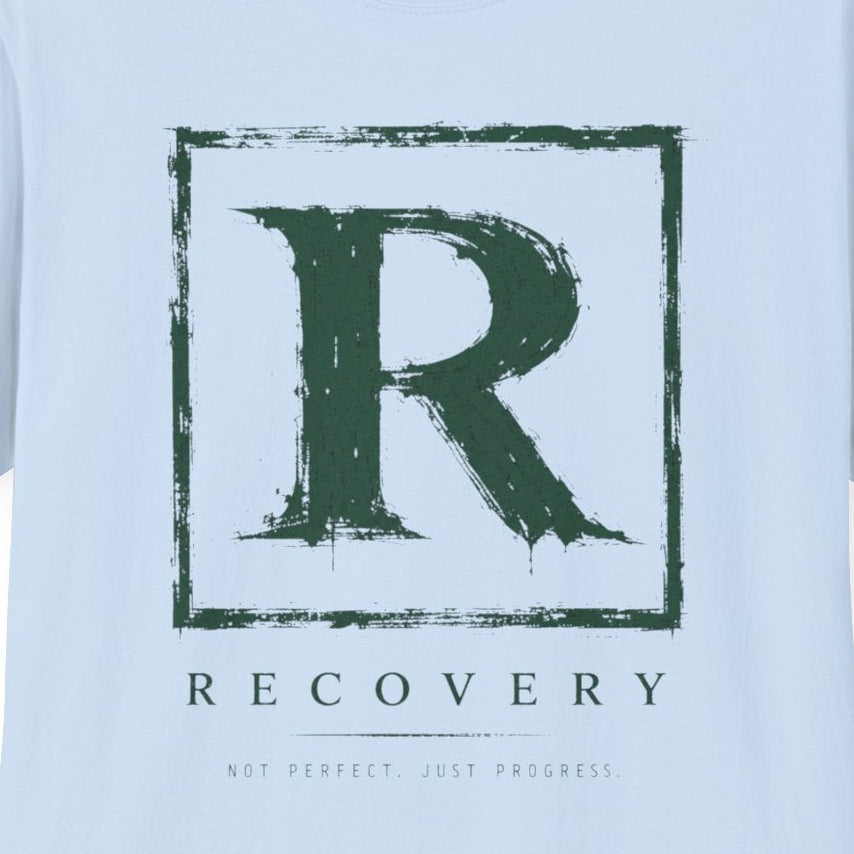 Recovery Not Perfect Just Progress Tee – Minimalist Recovery Shirt