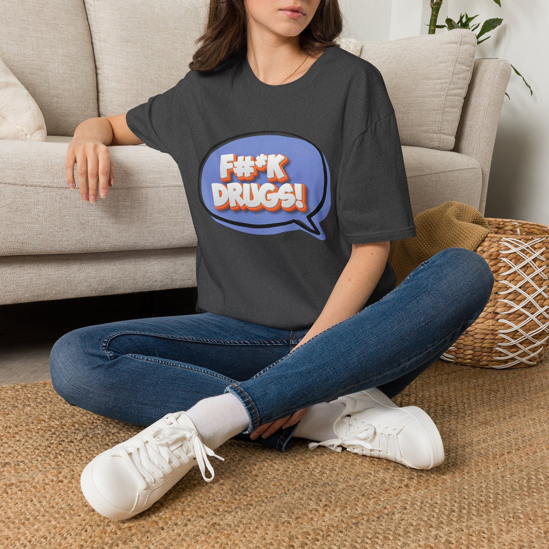 F#*K Drugs T-Shirt | Bold Anti-Drug Recovery Shirt | Sober Lifestyle Graphic Tee | Addiction Recovery Apparel