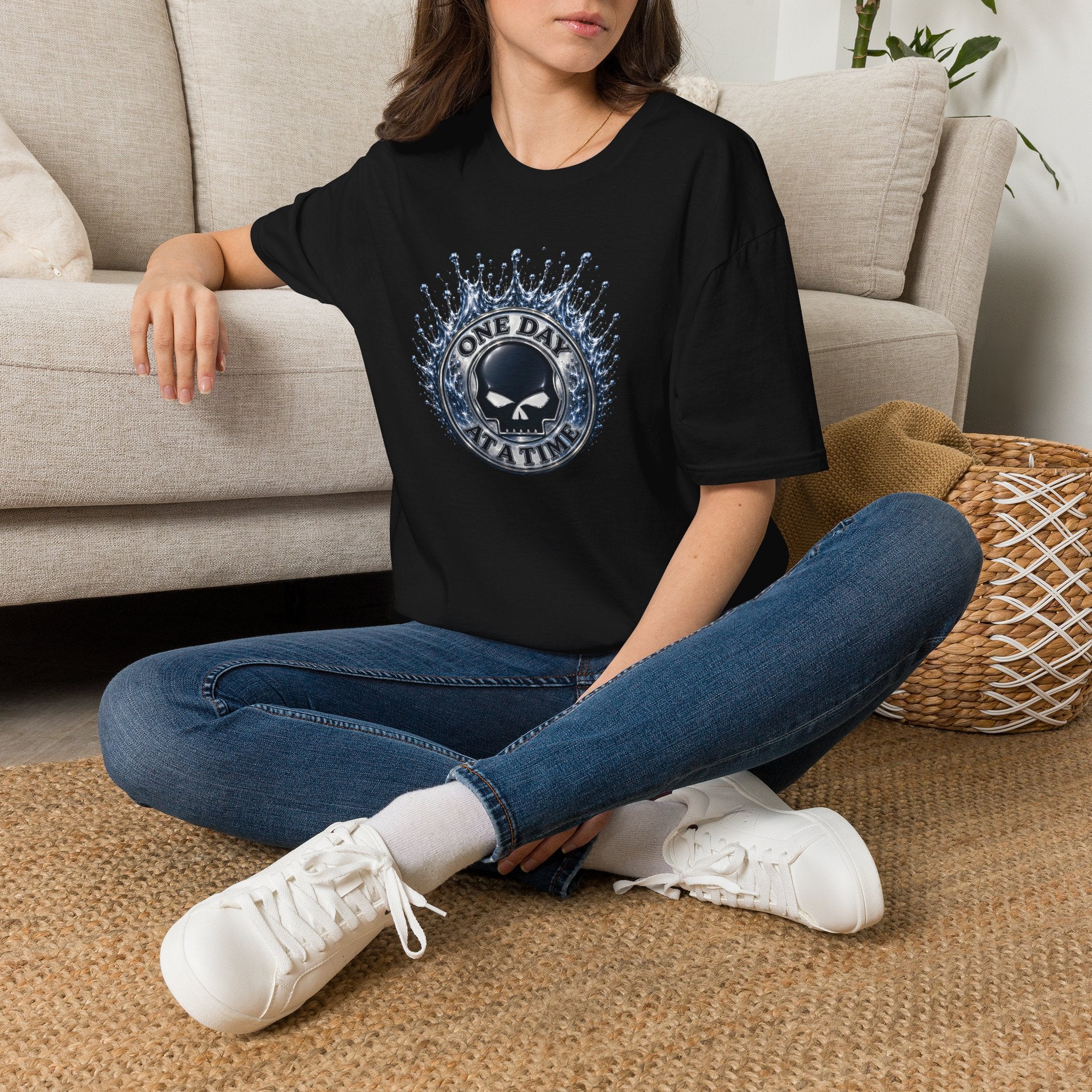 💧 One Day at a Time Liquid Steel Recovery Tee 💧