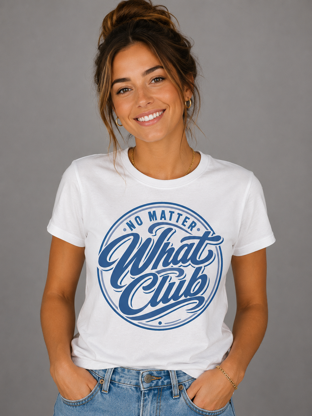 No Matter What Club Script Tee – Sober Lifestyle Streetwear Shirt