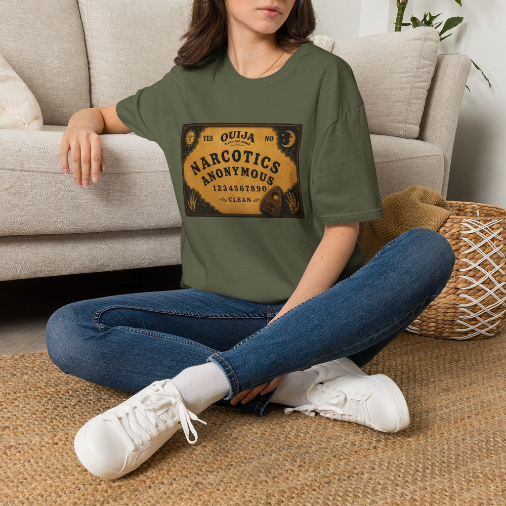 Clean & Sober Spirit Board T-Shirt | Vintage Recovery Board Graphic Tee | Narcotics Anonymous Inspired Recovery Apparel