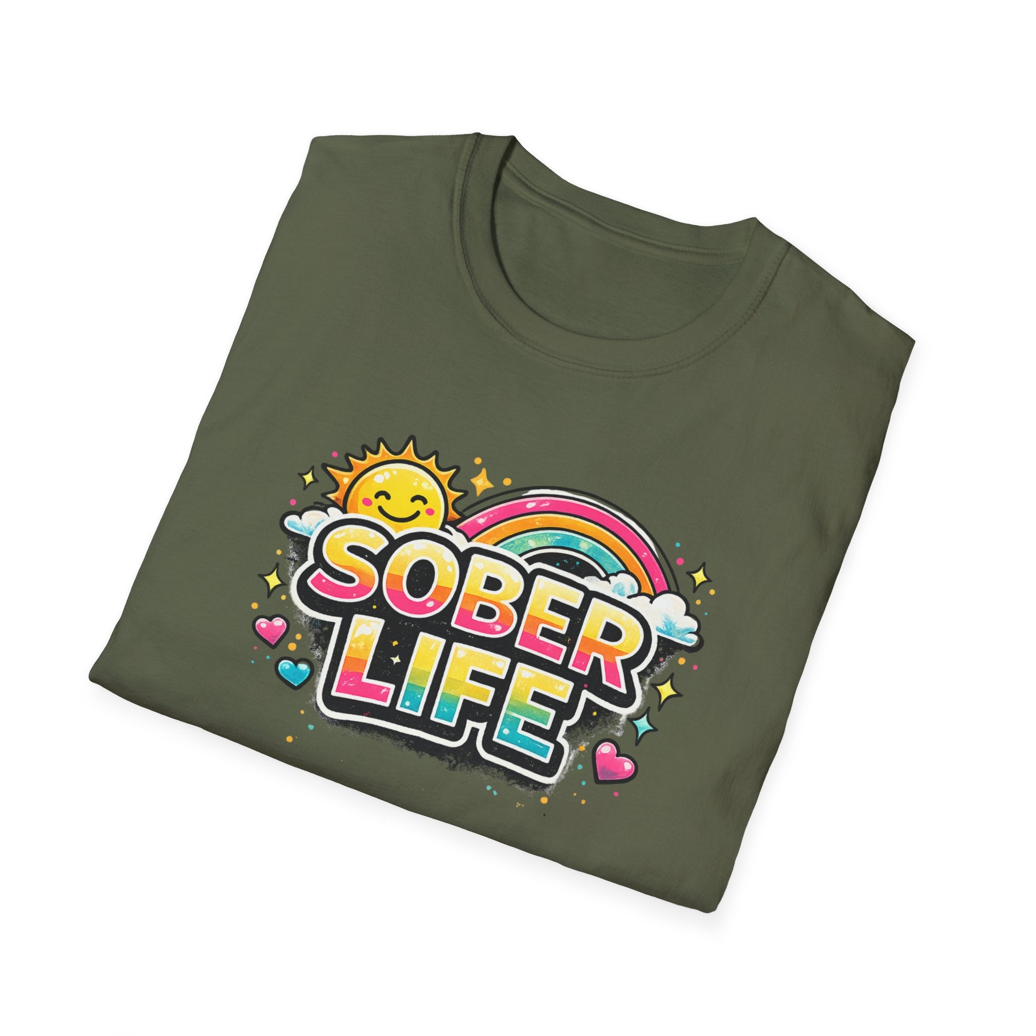 Sober Life Tee – Colorful Trendy Recovery Shirt