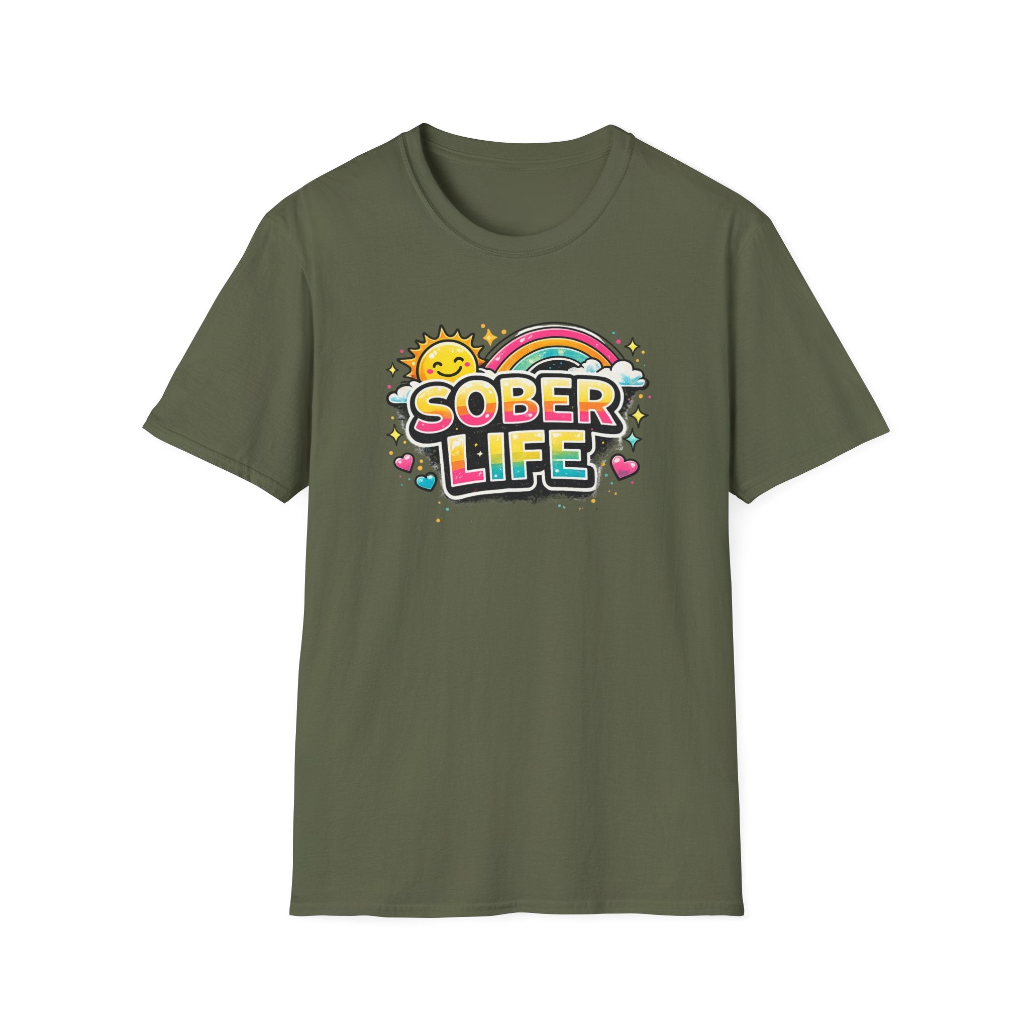 Sober Life Tee – Colorful Trendy Recovery Shirt