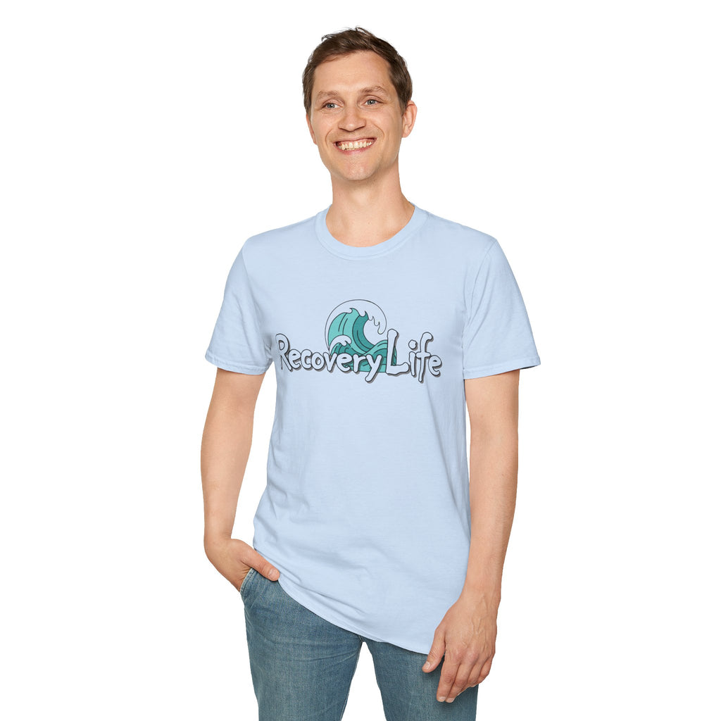 Recovery Life Wave T-Shirt | Sobriety, Healing & Ocean-Inspired Recovery Tee