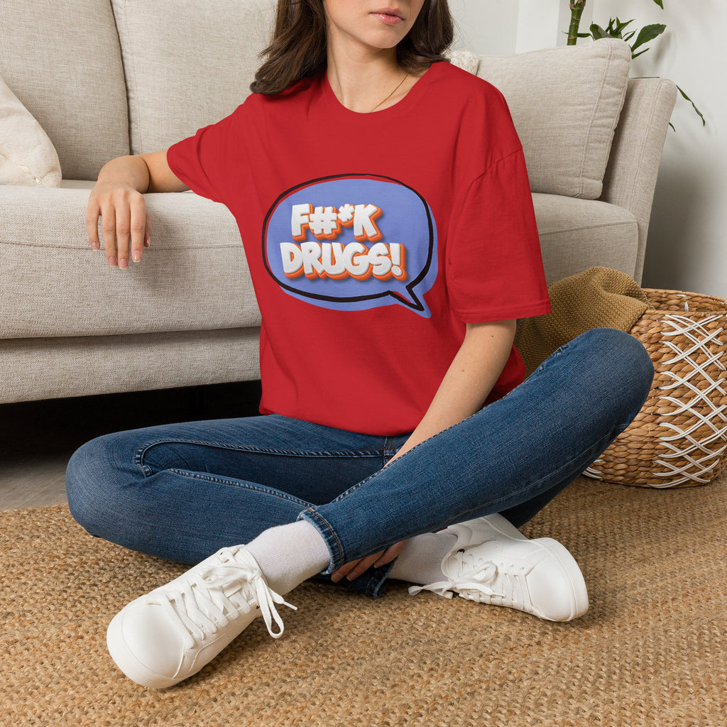 F#*K Drugs T-Shirt | Bold Anti-Drug Recovery Shirt | Sober Lifestyle Graphic Tee | Addiction Recovery Apparel