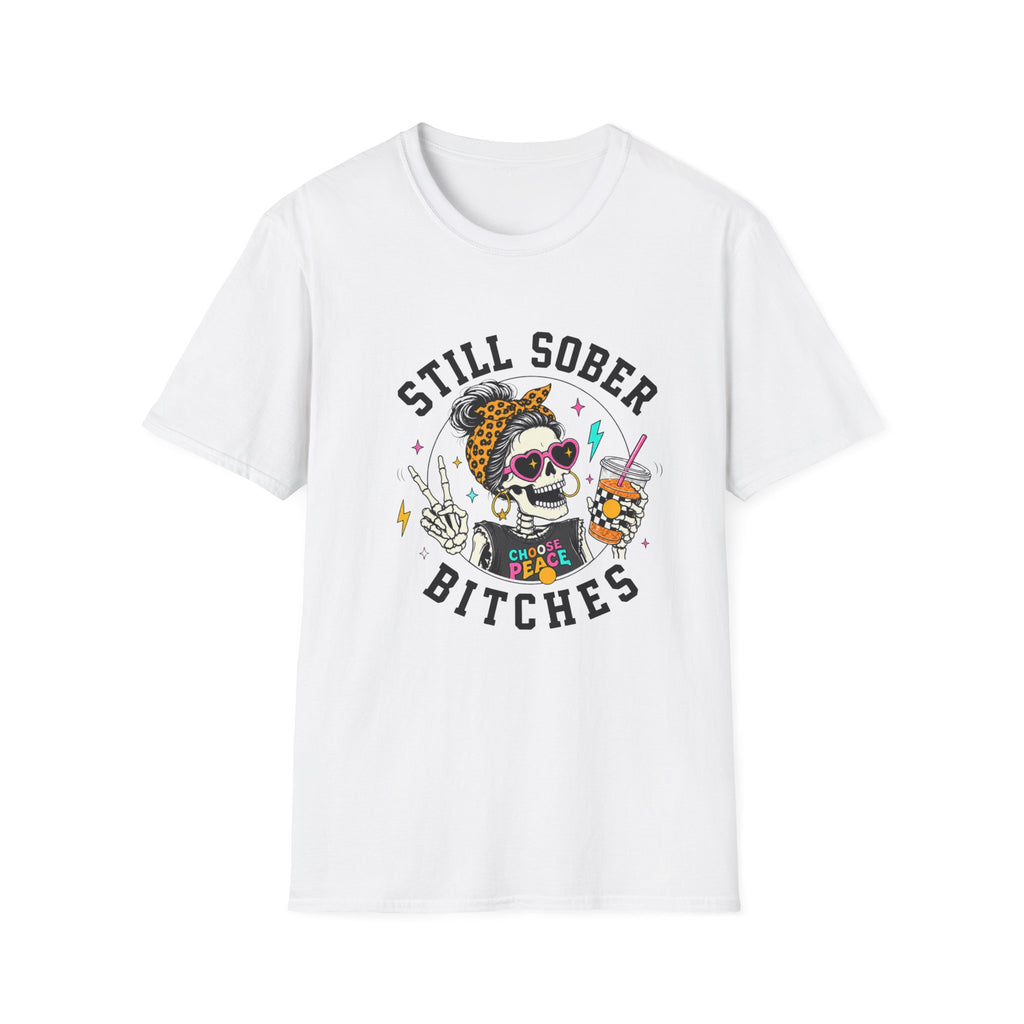 Sober Skull Coffee Tee – front view | DPR Recovery Tees