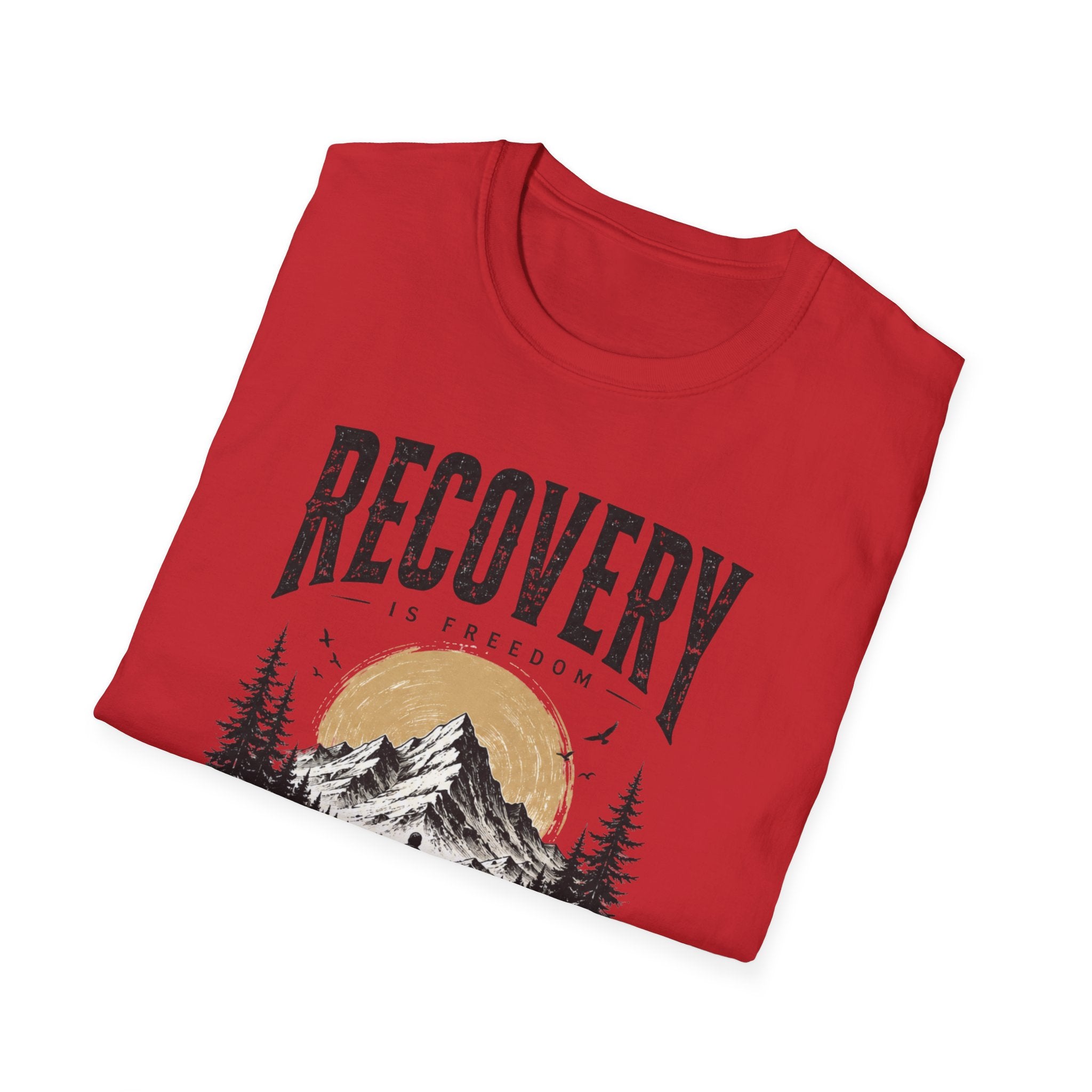 Recovery Is Freedom Tee – Nature Inspired Sober Lifestyle Shirt
