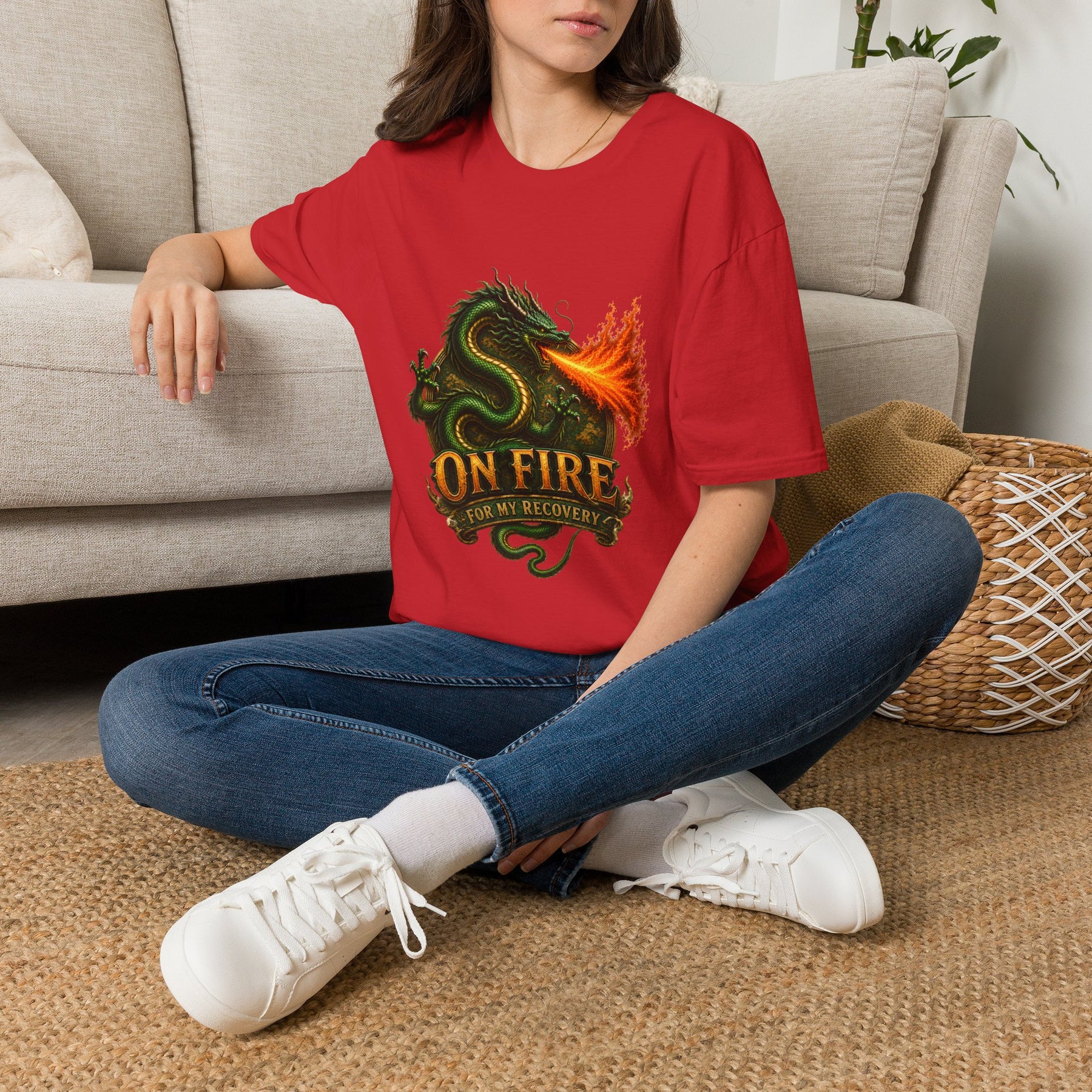 On Fire for My Recovery™ Dragon T-Shirt