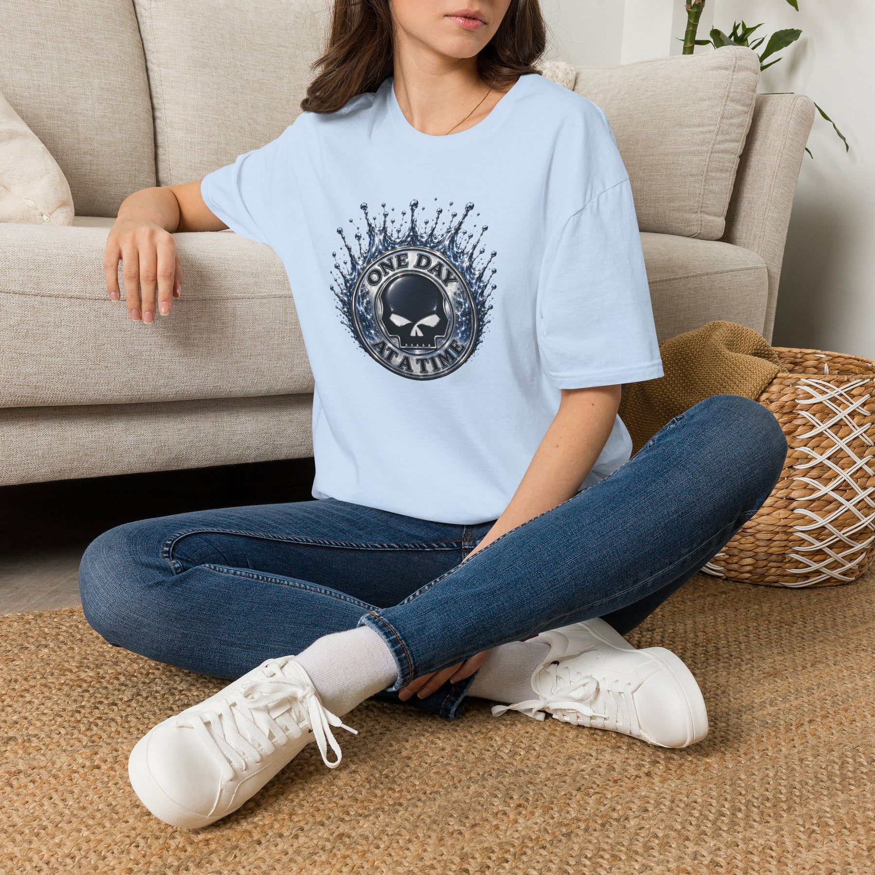 💧 One Day at a Time Liquid Steel Recovery Tee 💧 – DPR Recovery Tee