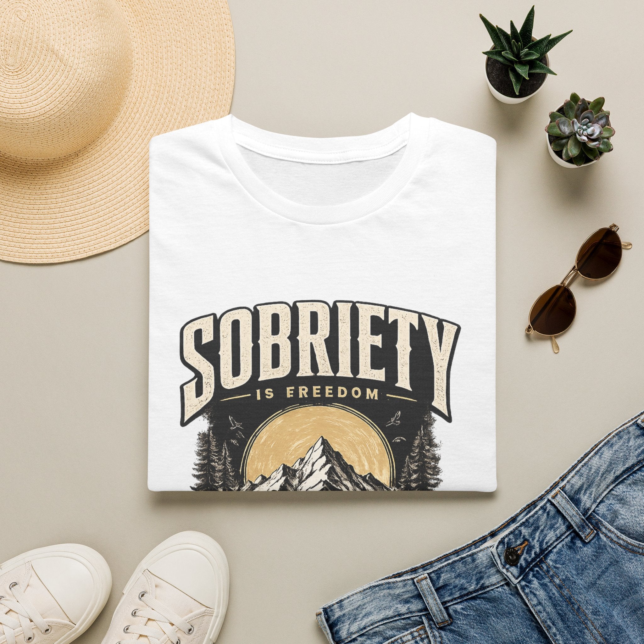 Sobriety Is Freedom – One Day One Choice Tee
