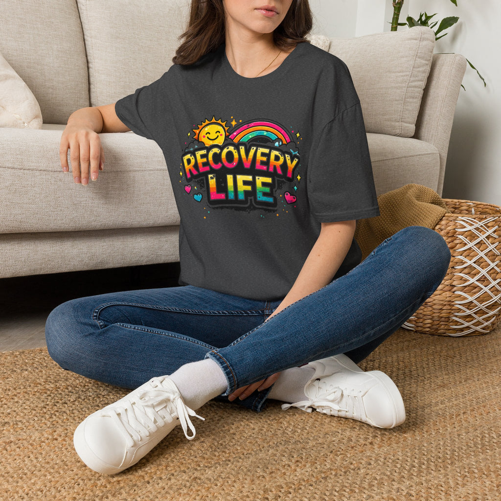 Recovery Life T-Shirt | Colorful Sobriety & Addiction Recovery Inspirational Tee – DPR Recovery Tee