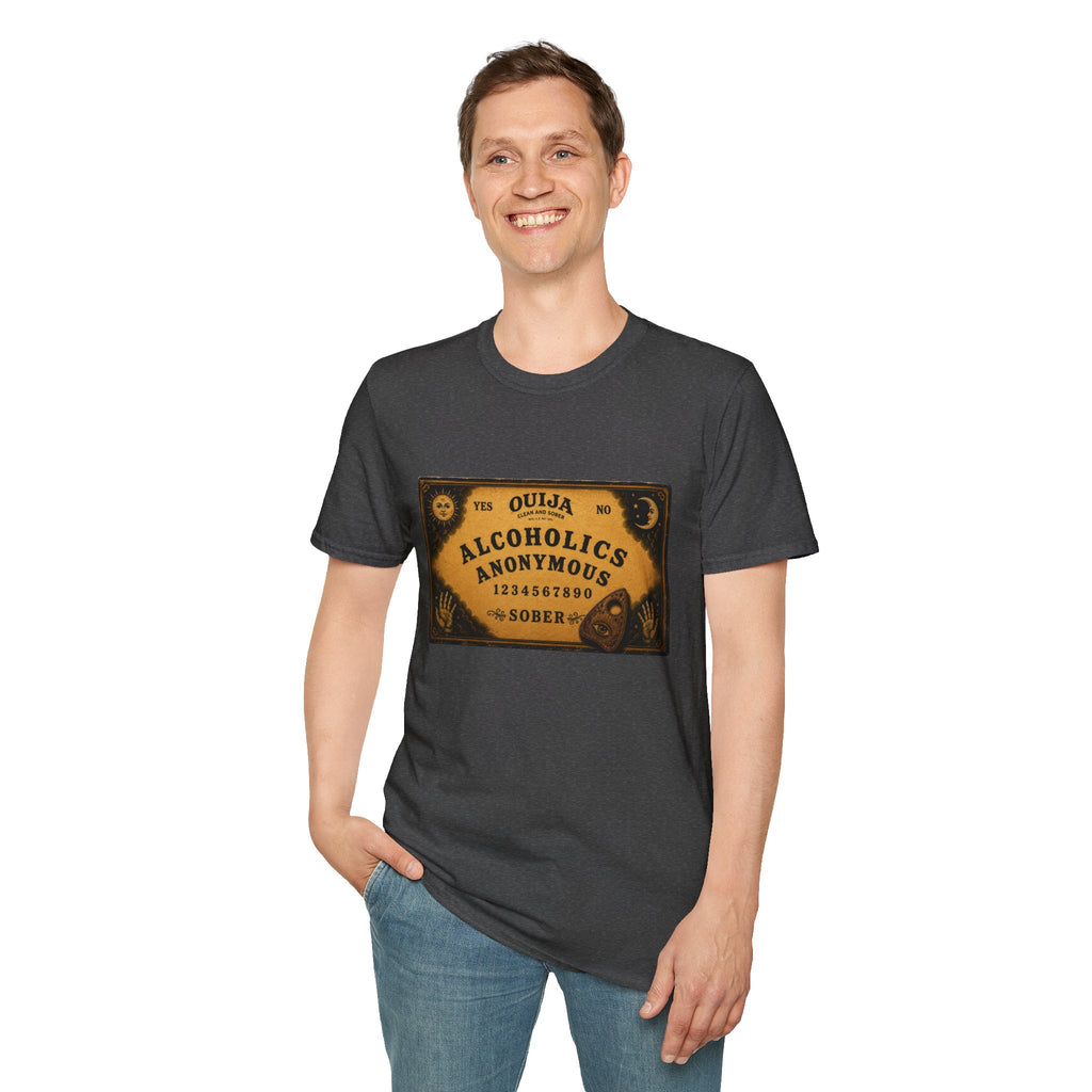 Clean & Sober Spirit Board T-Shirt | Vintage Recovery Board Graphic Tee | Alcoholics Anonymous Inspired Recovery Apparel
