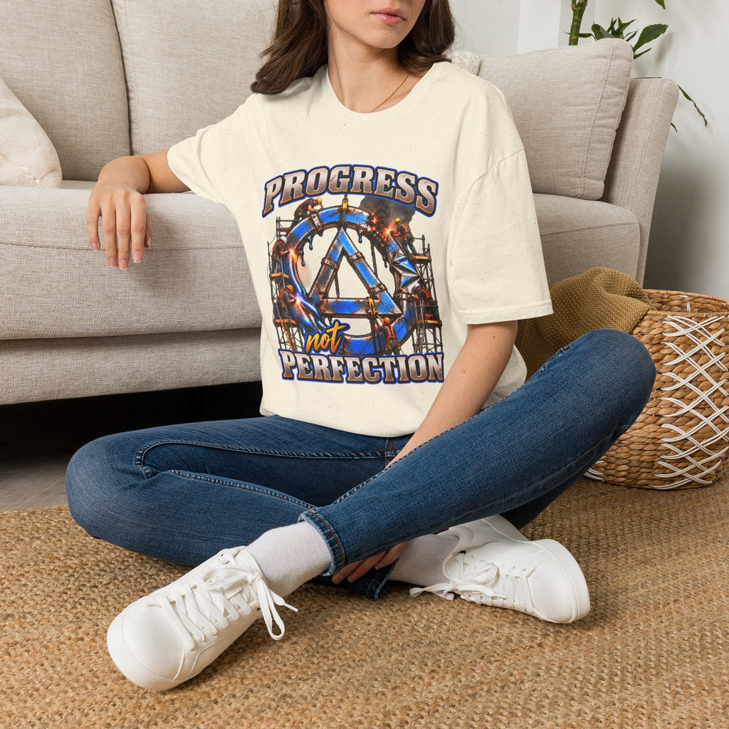 Progress Not Perfection Recovery T-Shirt – Sobriety, Growth & Rebuilding Tee