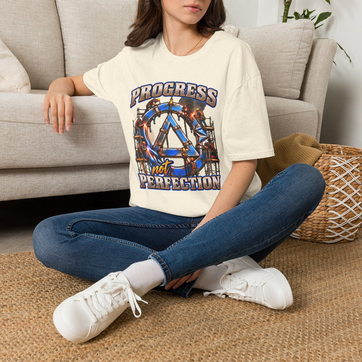 Progress Not Perfection Recovery T-Shirt – Sobriety, Growth & Rebuilding Tee