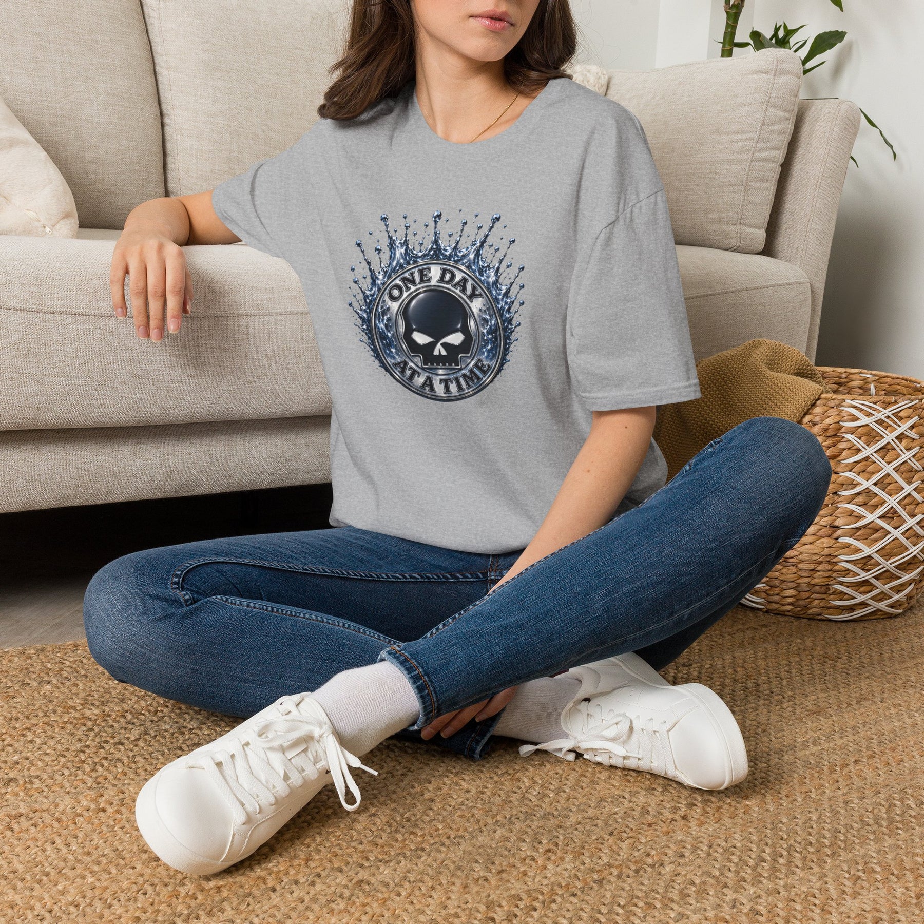 💧 One Day at a Time Liquid Steel Recovery Tee 💧 – DPR Recovery Tee