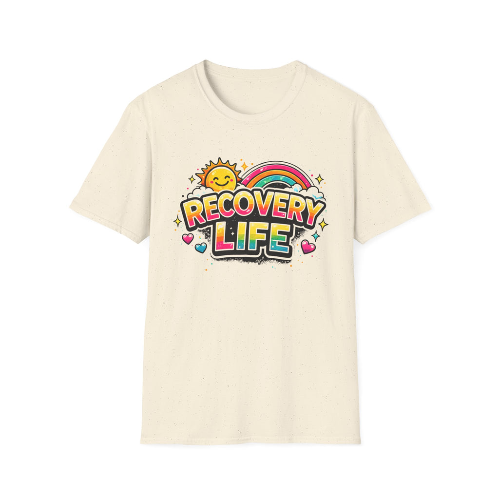 Recovery Life T-Shirt | Colorful Sobriety & Addiction Recovery Inspirational Tee – DPR Recovery Tee