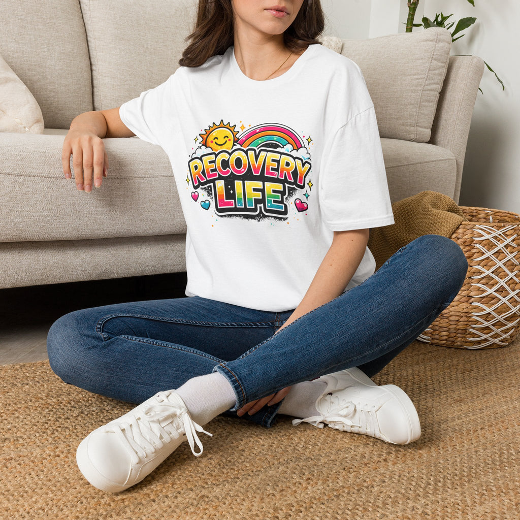 Recovery Life T-Shirt | Colorful Sobriety & Addiction Recovery Inspirational Tee
