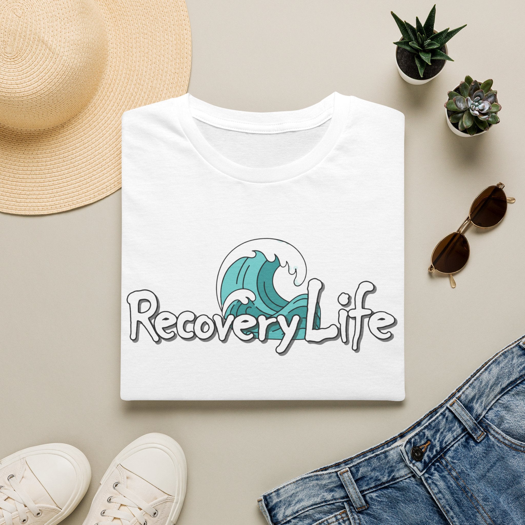 Recovery Life Wave T-Shirt | Sobriety, Healing & Ocean-Inspired Recovery Tee – DPR Recovery Tee