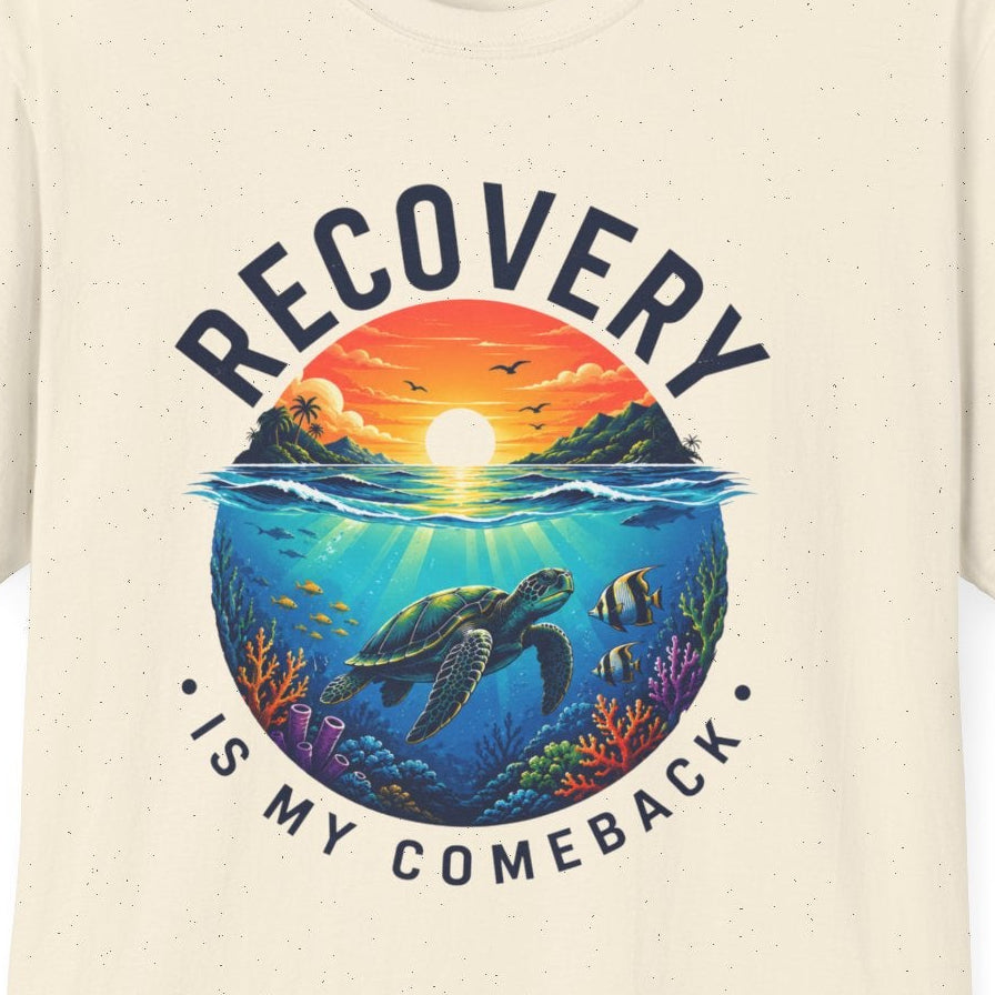 Recovery Is My Comeback Turtle Tee – Coastal Recovery Streetwear Shirt
