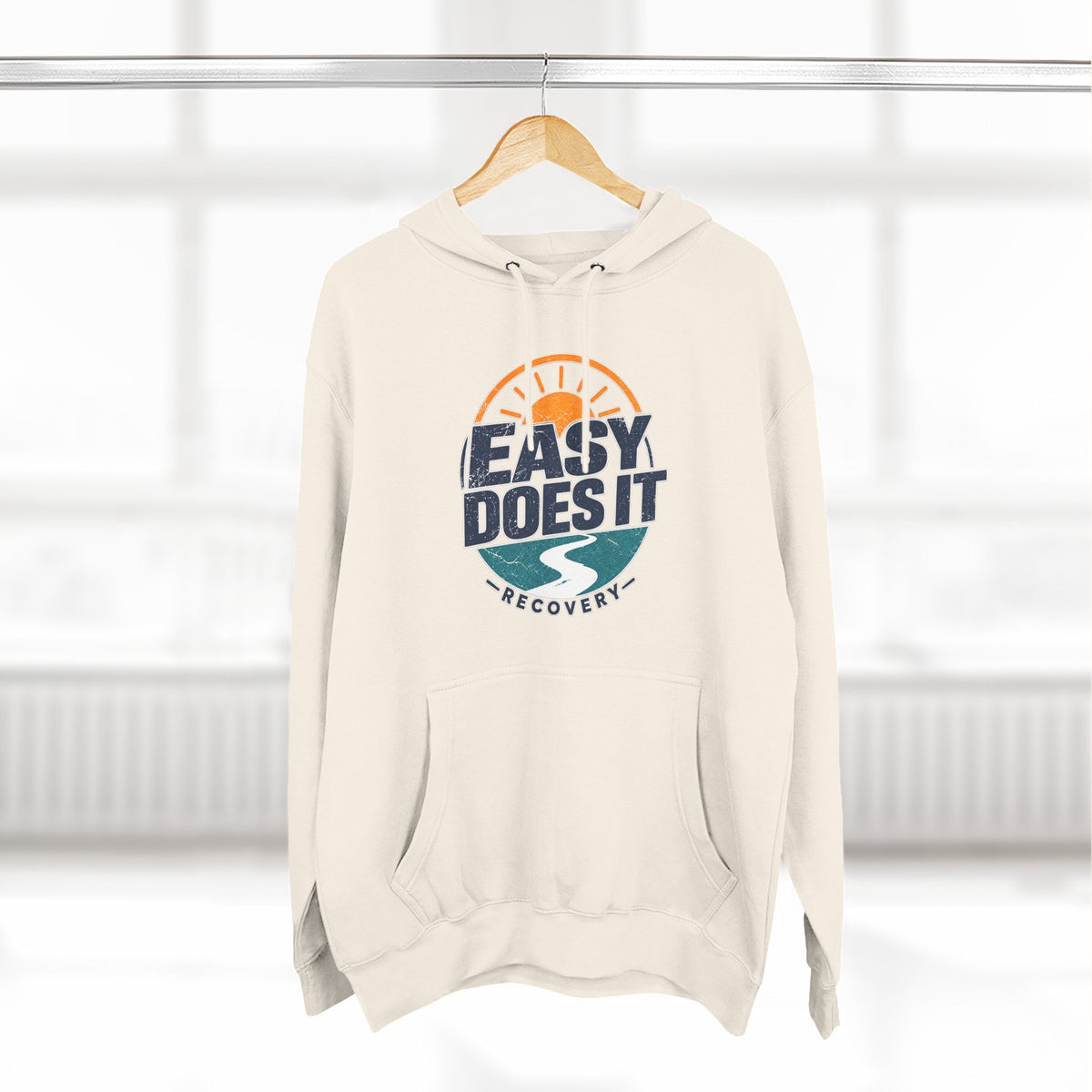 Easy Does It Recovery Hoodie – Vintage Sobriety Shirt | AA Inspirational Recovery Tee