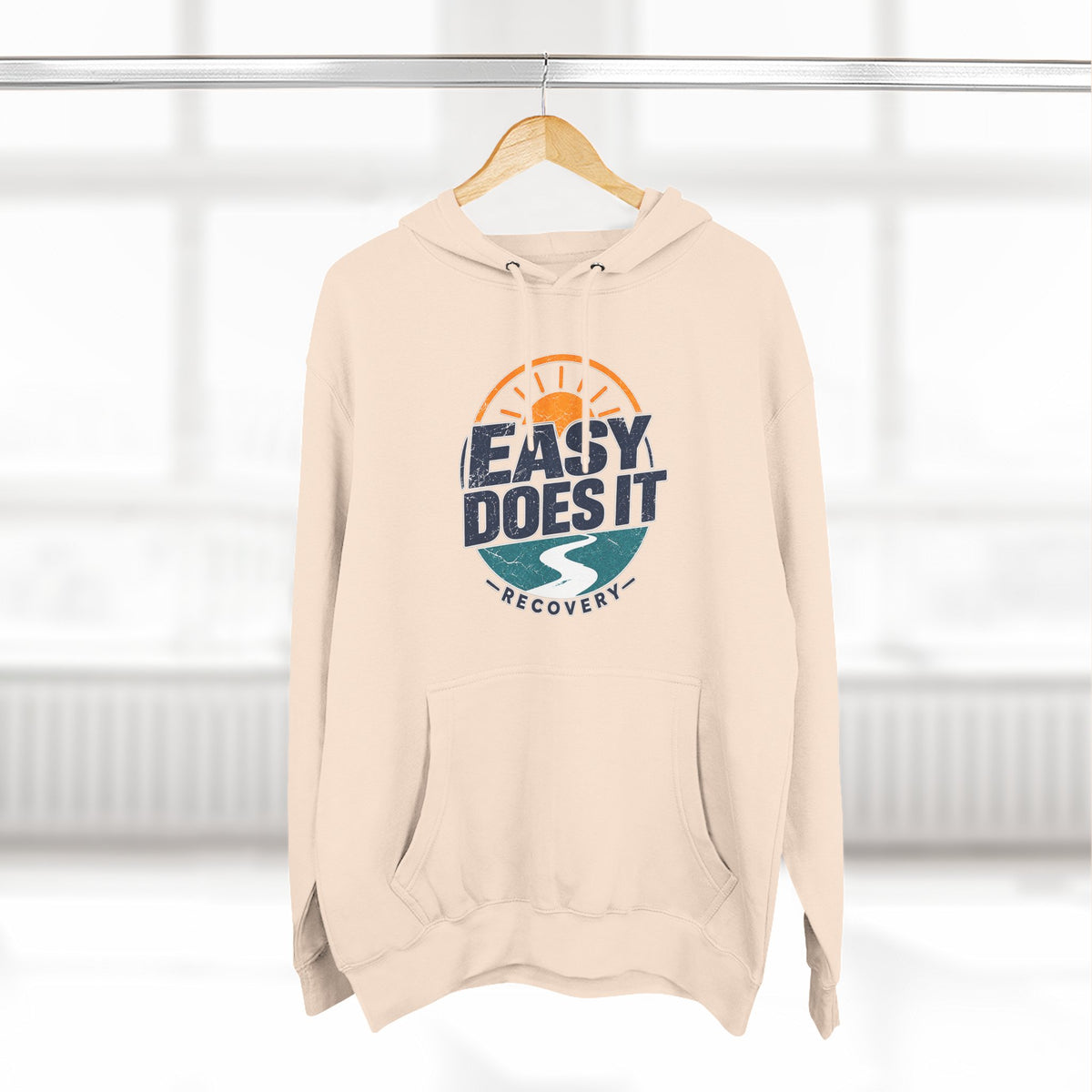 Easy Does It Recovery Hoodie – Vintage Sobriety Shirt | AA Inspirational Recovery Tee