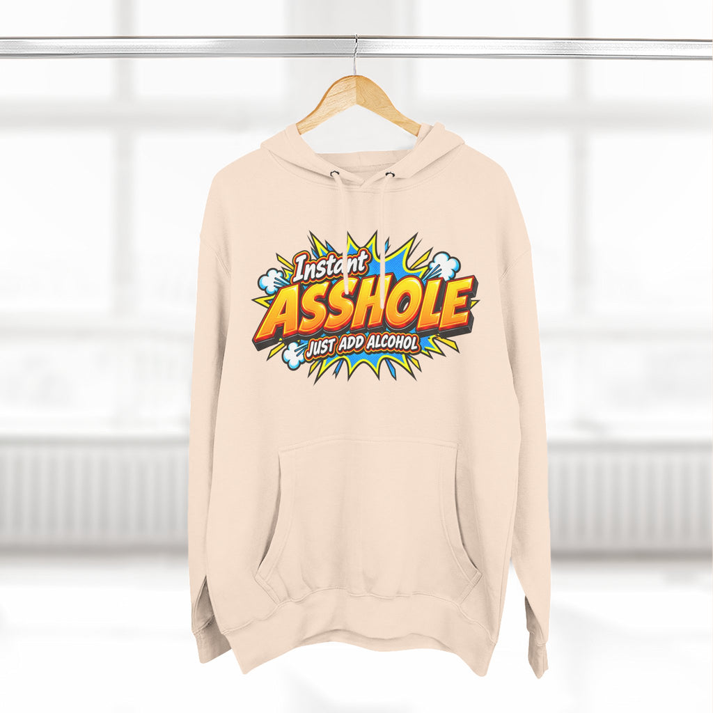Instant Asshole Just Add Alcohol Hoodie – Funny Sobriety & Recovery Sweatshirt