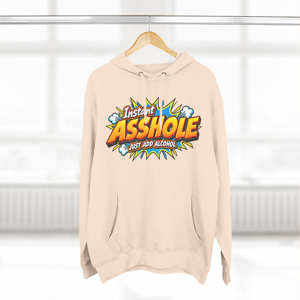 Instant Asshole Just Add Alcohol Hoodie – Funny Sobriety & Recovery Sweatshirt