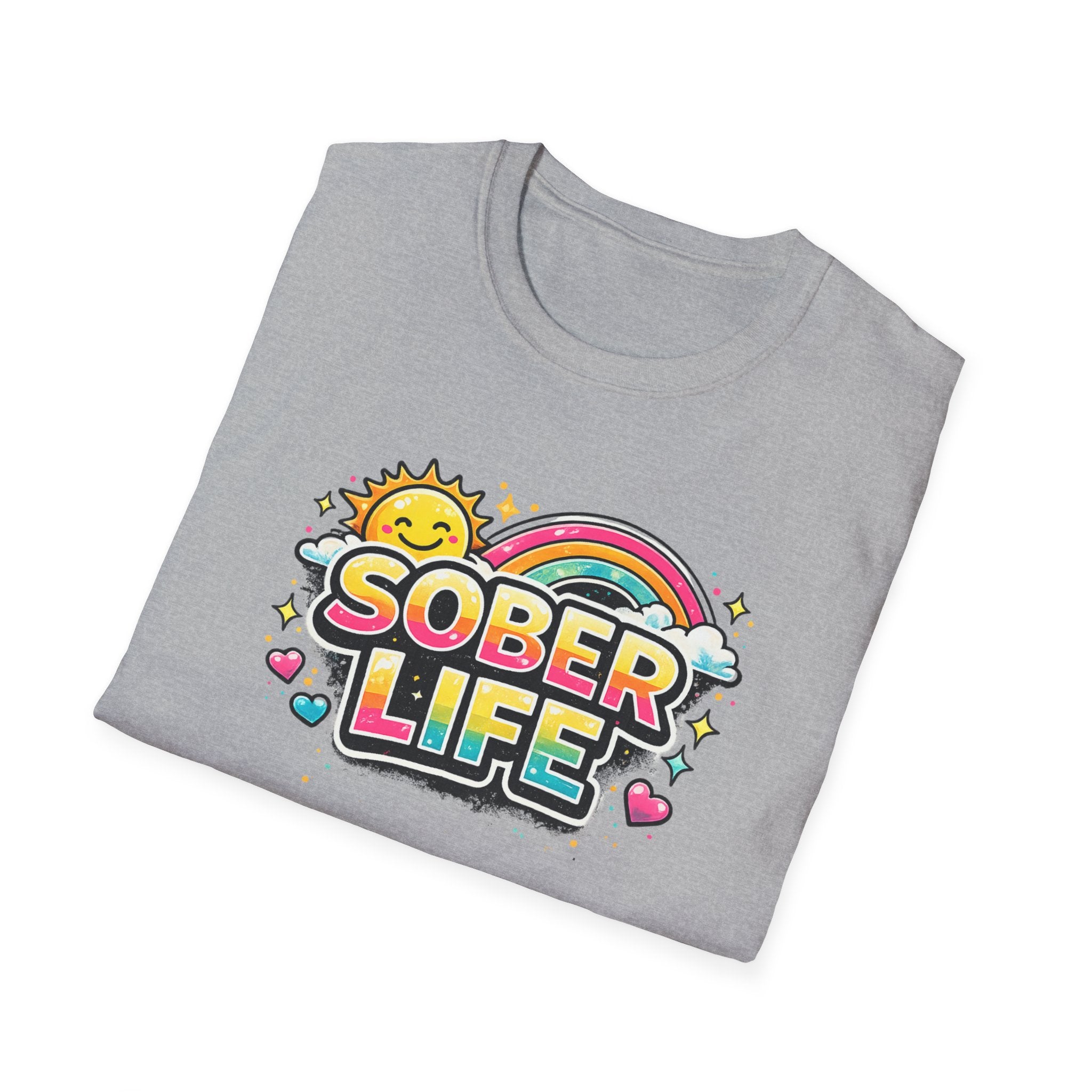Sober Life Tee – Colorful Trendy Recovery Shirt