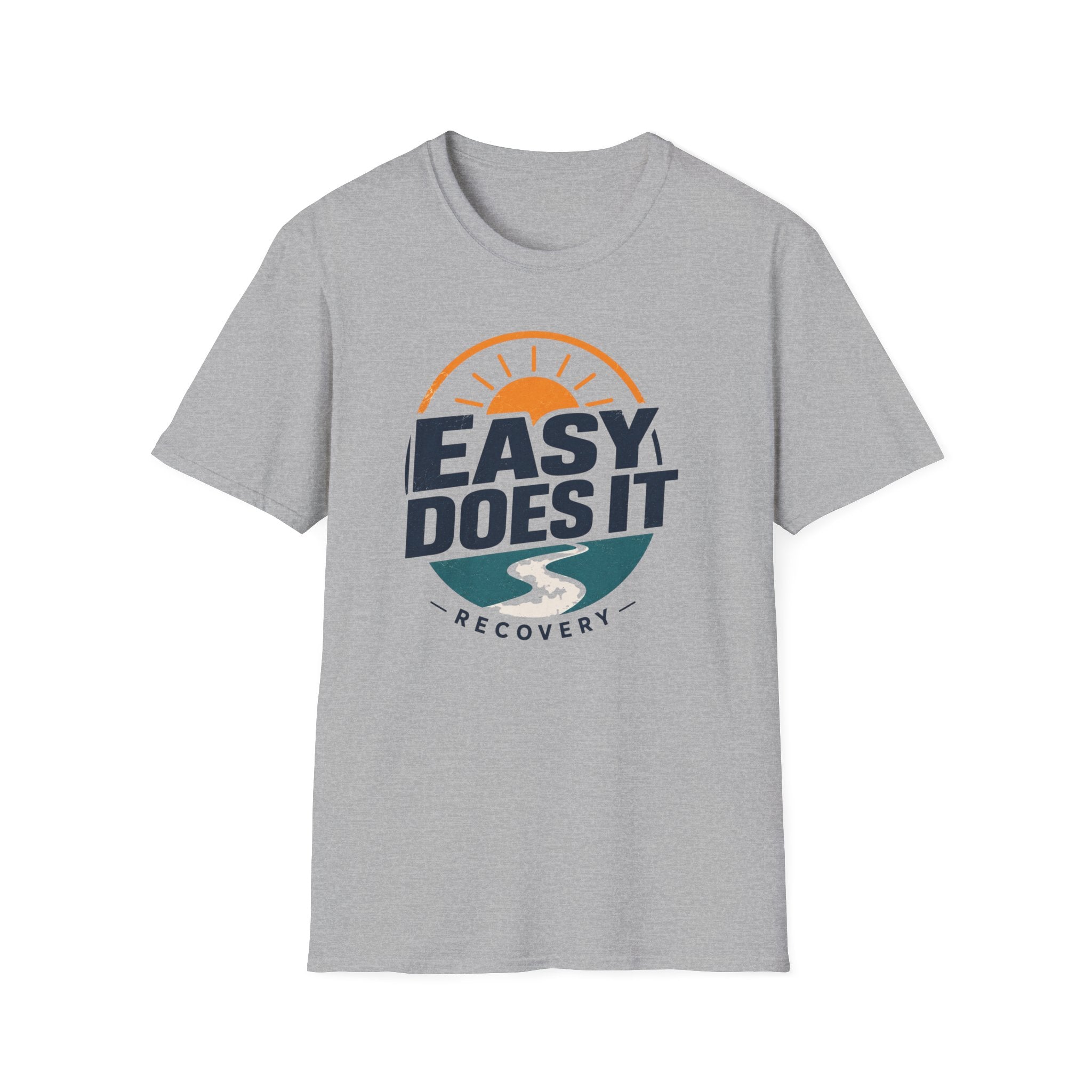 Easy Does It Recovery Tee – Minimalist Sober Lifestyle Shirt
