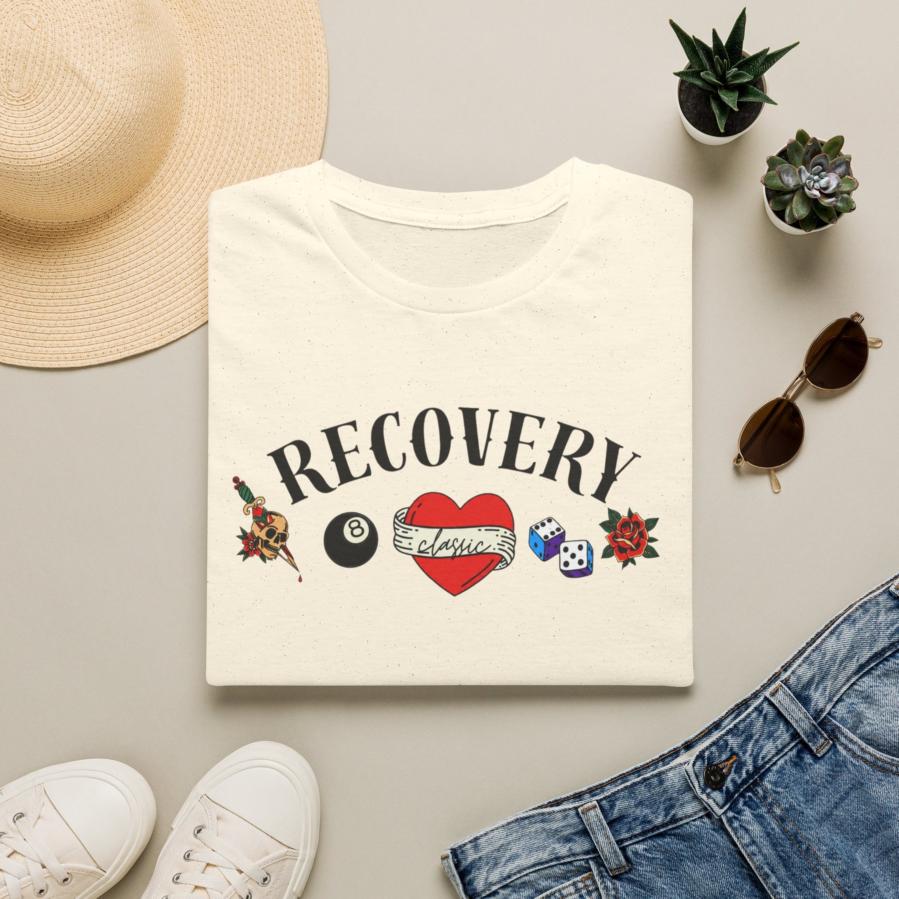 Recovery Classic T-Shirt | Vintage Sobriety & Addiction Recovery Graphic Tee – DPR Recovery Tee