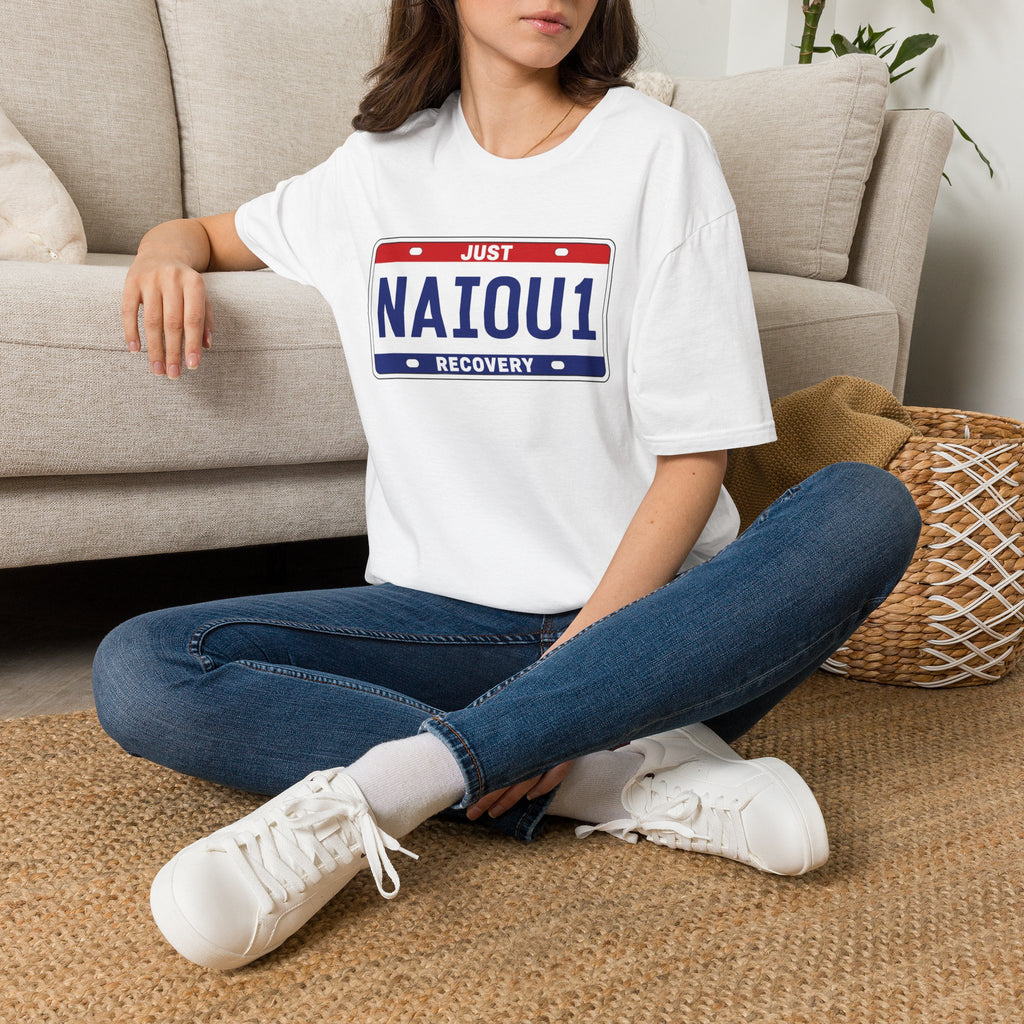 NAIOU1 Recovery T-Shirt | Just Recovery One Day at a Time Sobriety Graphic Tee