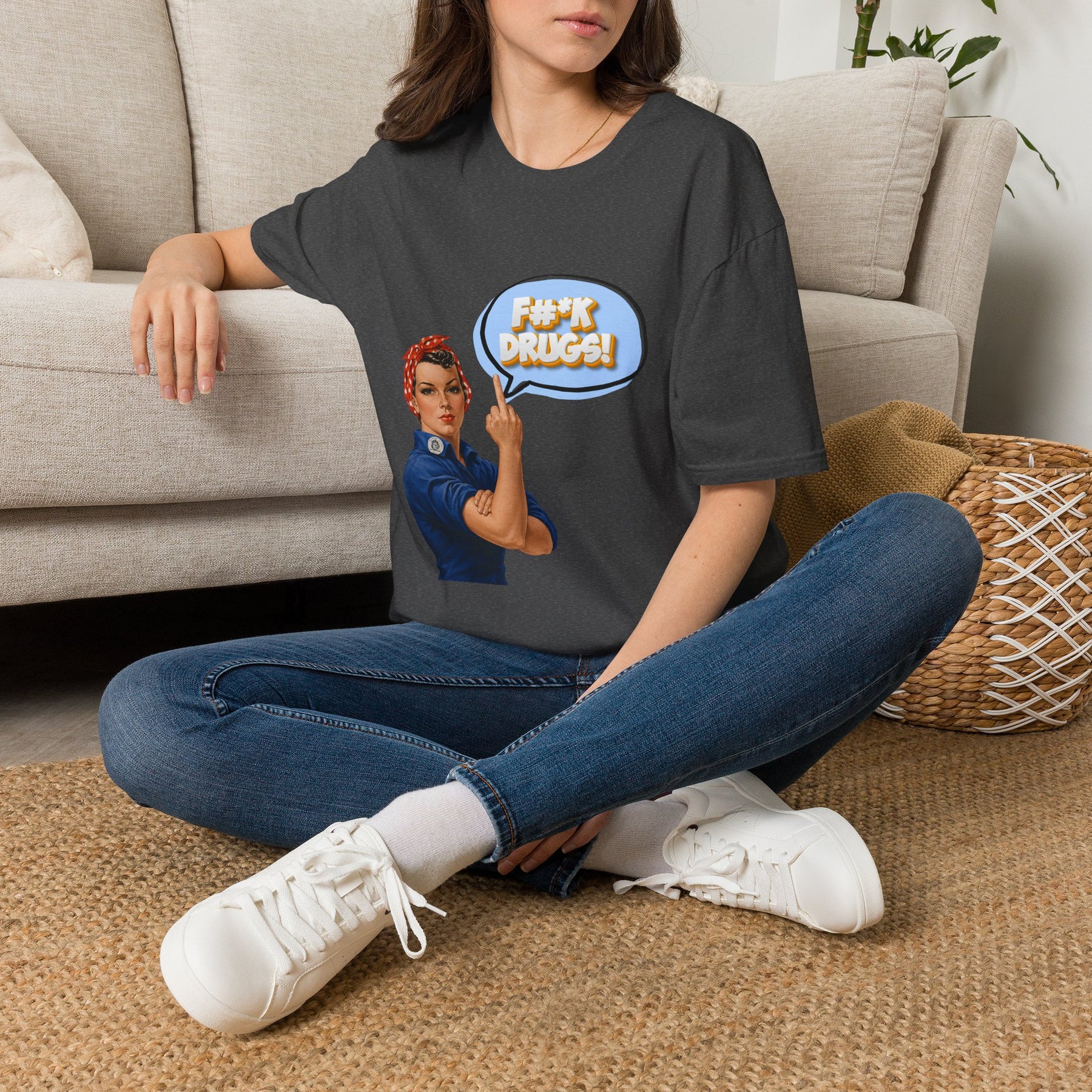 *F#K Drugs Retro Recovery Shirt | Funny Sober T-Shirt | Addiction Recovery Apparel | Clean & Sober Gift | AA NA Recovery Tee
