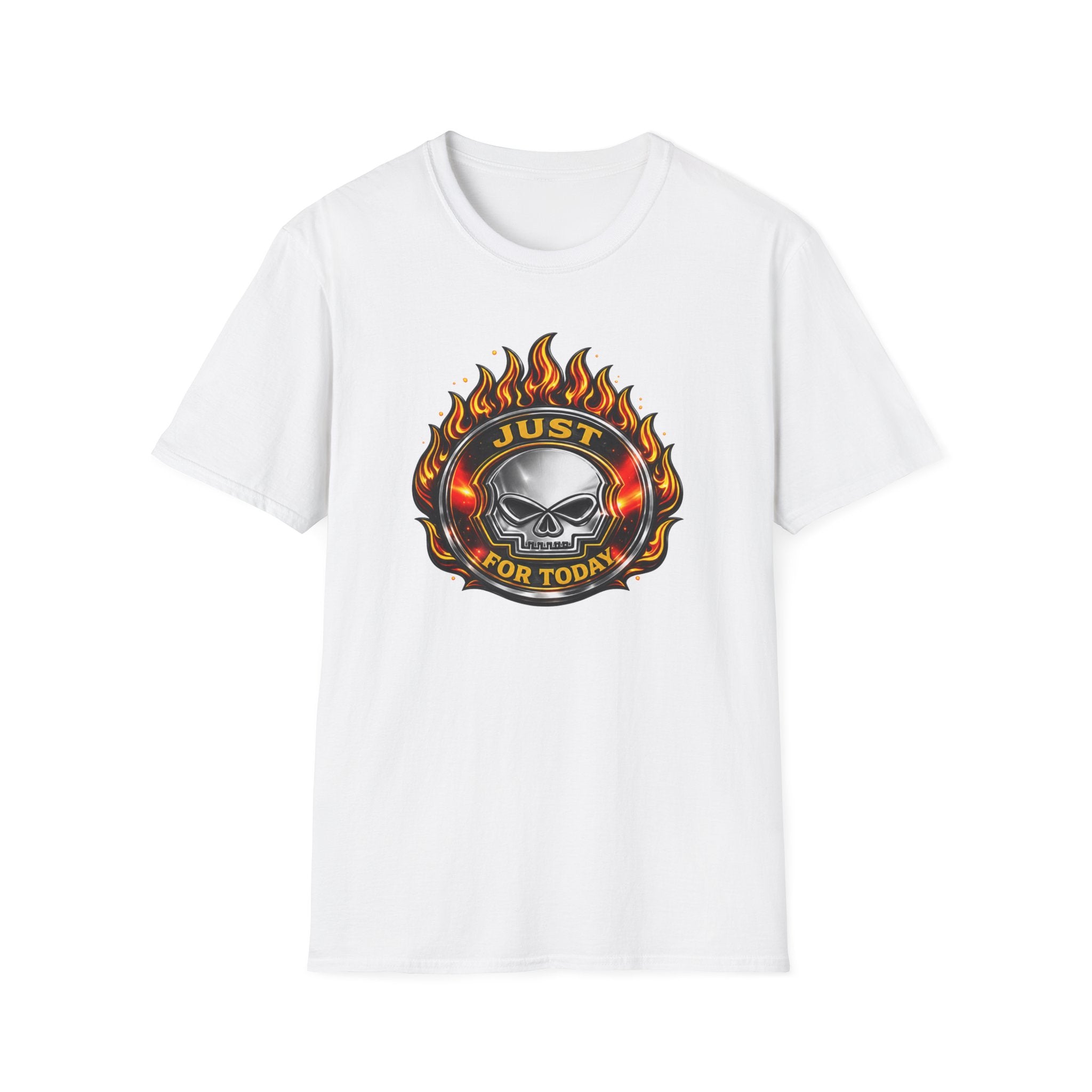 Just For Today Skull T-Shirt | Recovery, Sobriety & One Day at a Time Graphic Tee
