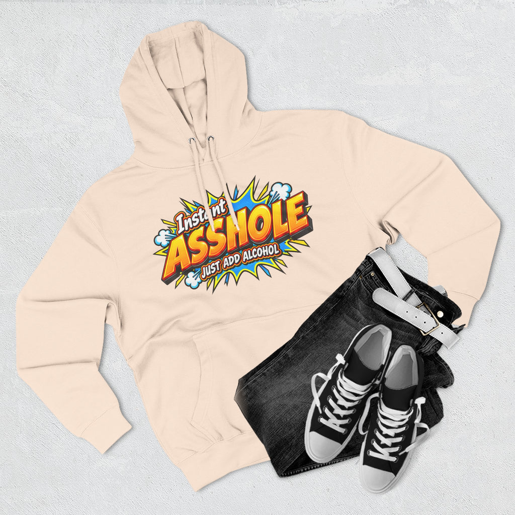 Instant Asshole Just Add Alcohol Hoodie – Funny Sobriety & Recovery Sweatshirt