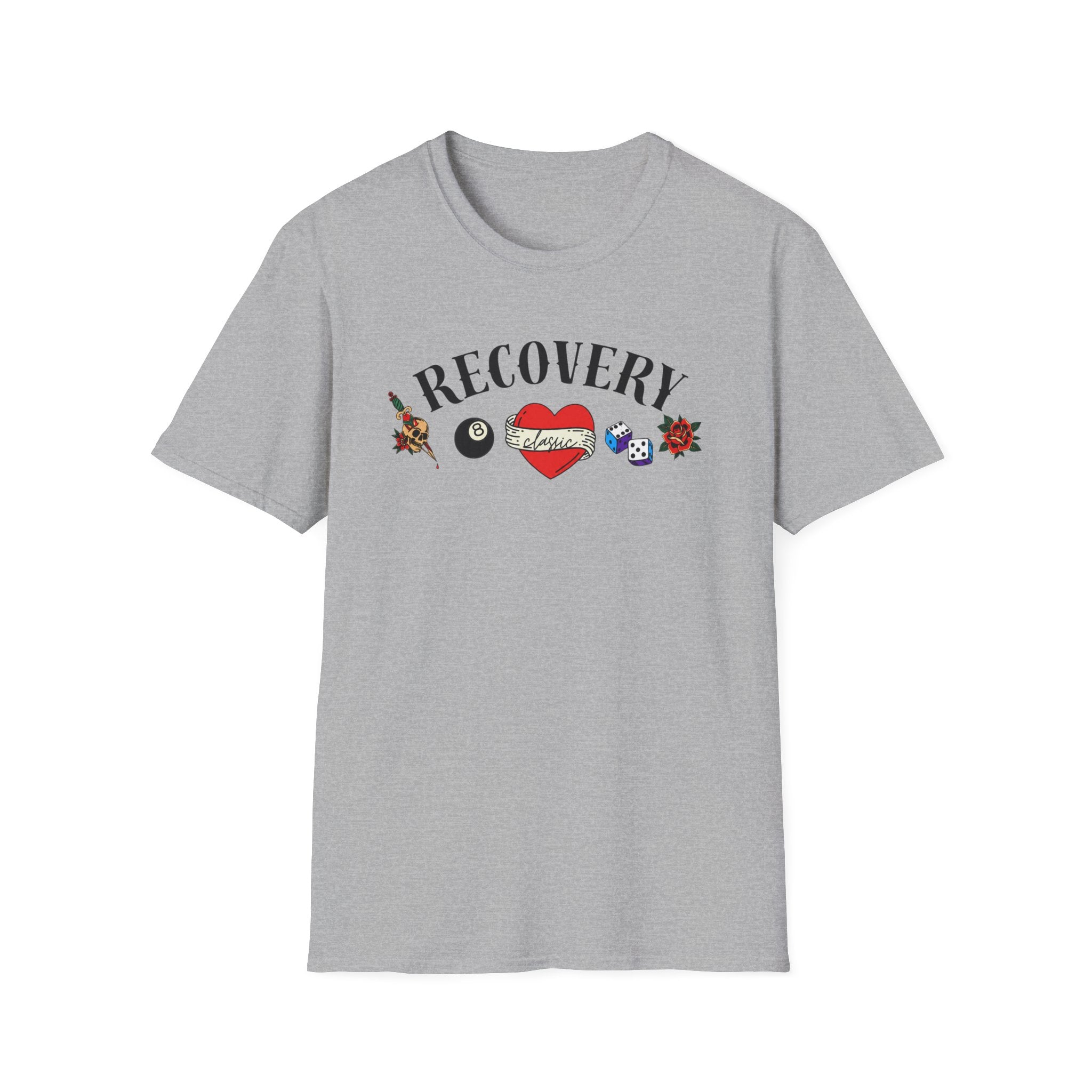 Recovery Classic T-Shirt | Vintage Sobriety & Addiction Recovery Graphic Tee