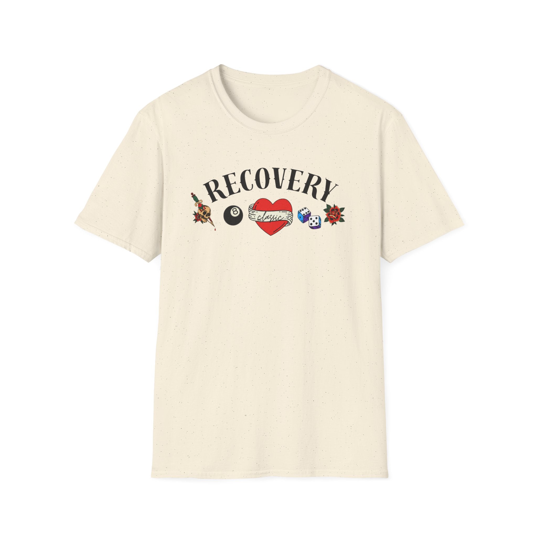 Recovery Classic T-Shirt | Vintage Sobriety & Addiction Recovery Graphic Tee