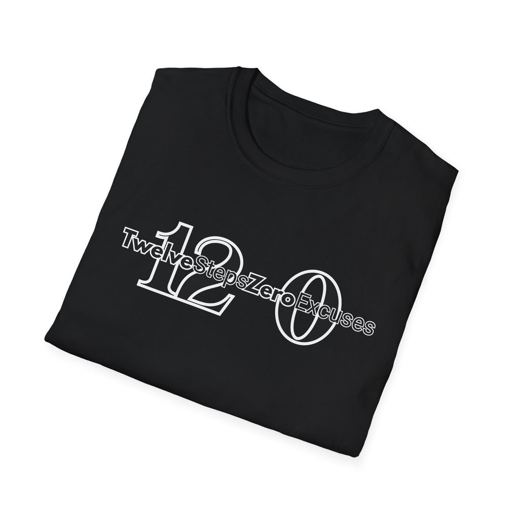 12 & 0 Tee | 12 Steps Zero Excuses Shirt | DPR Recovery Tees