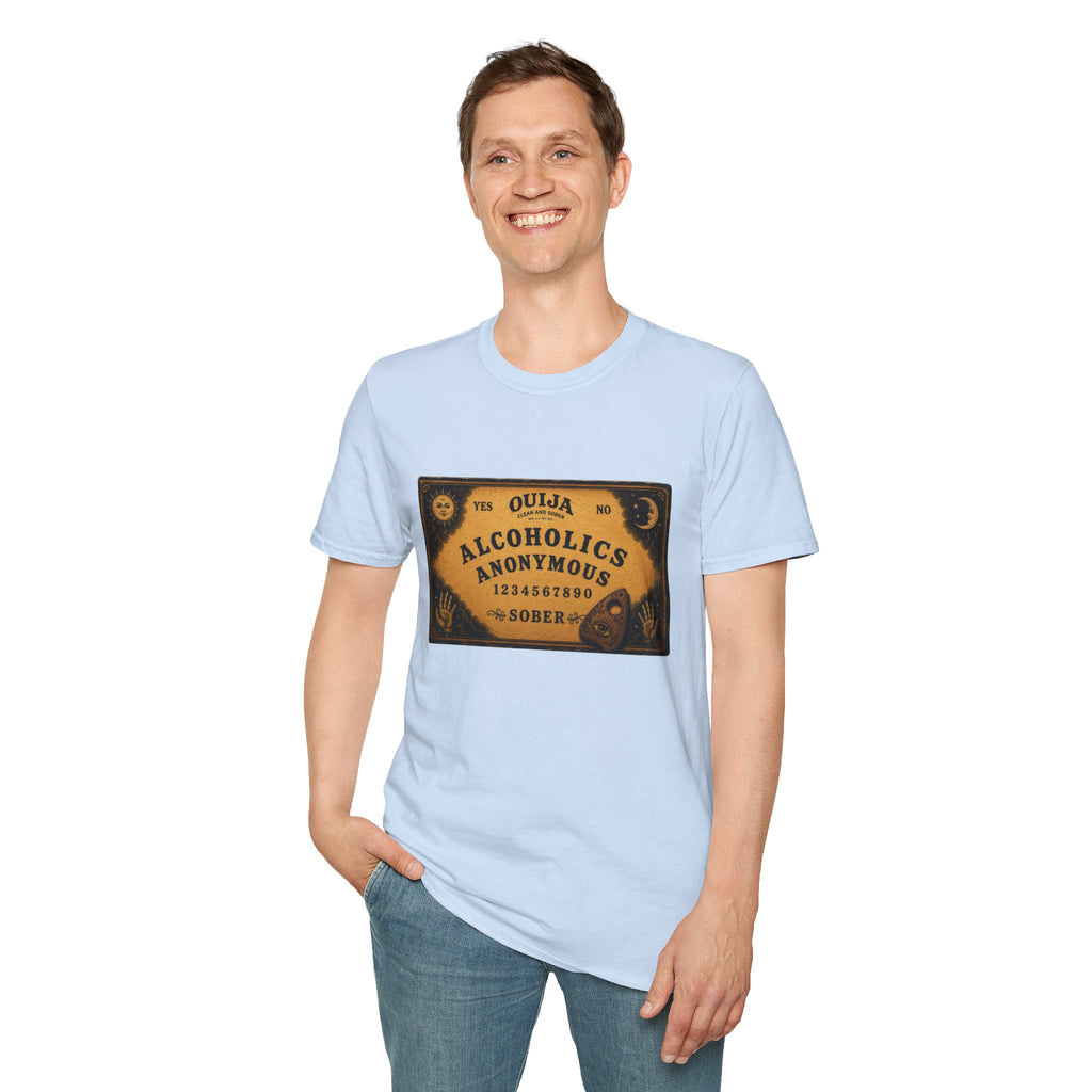 Clean & Sober Spirit Board T-Shirt | Vintage Recovery Board Graphic Tee | Alcoholics Anonymous Inspired Recovery Apparel