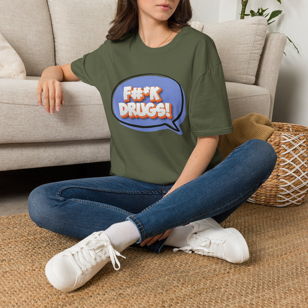 F#*K Drugs T-Shirt | Bold Anti-Drug Recovery Shirt | Sober Lifestyle Graphic Tee | Addiction Recovery Apparel