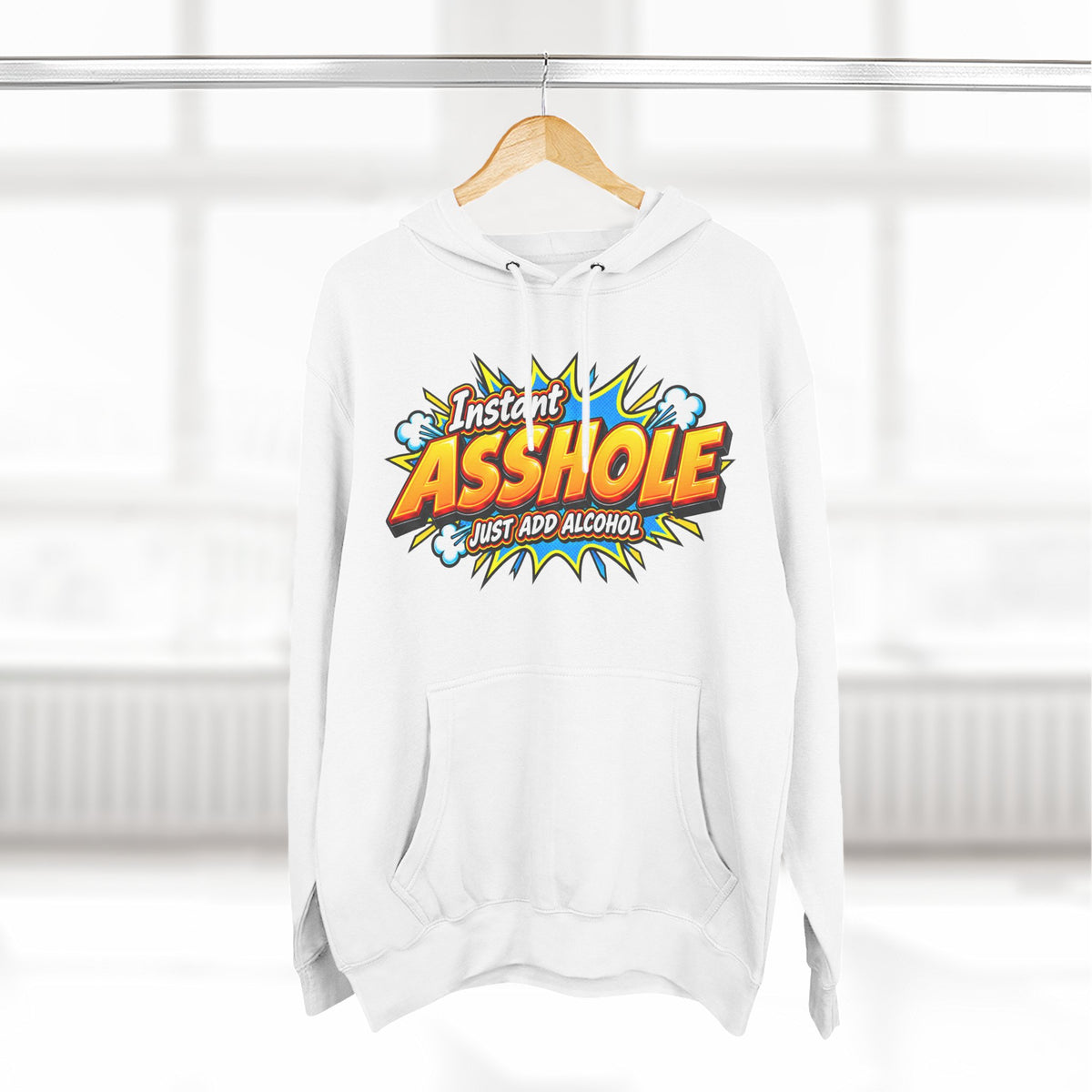 Instant Asshole Just Add Alcohol Hoodie – Funny Sobriety & Recovery Sweatshirt