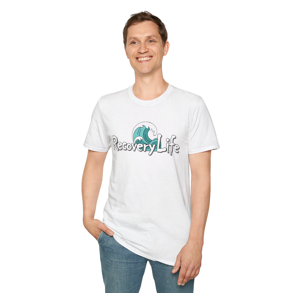 Recovery Life Wave T-Shirt | Sobriety, Healing & Ocean-Inspired Recovery Tee