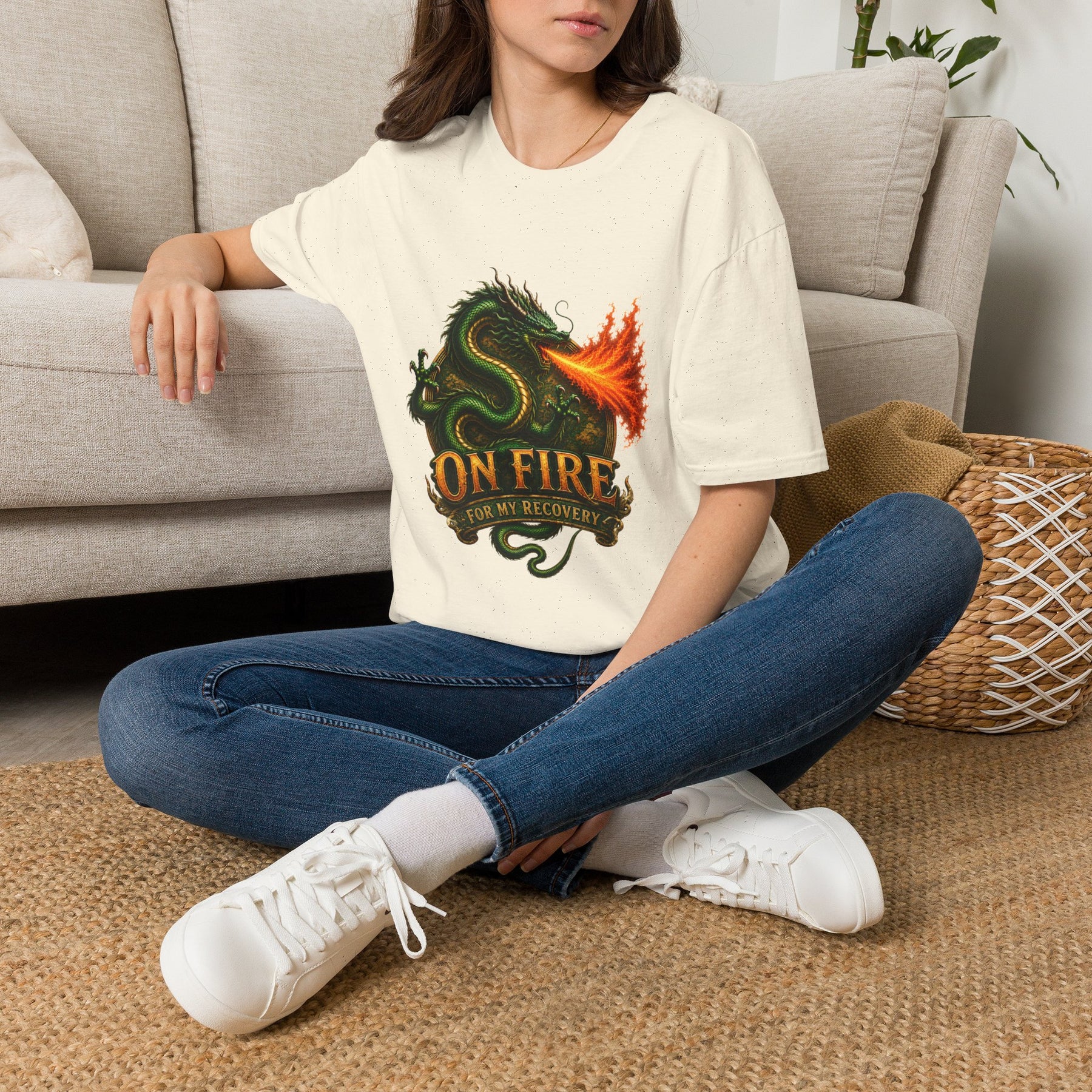 On Fire for My Recovery™ Dragon T-Shirt