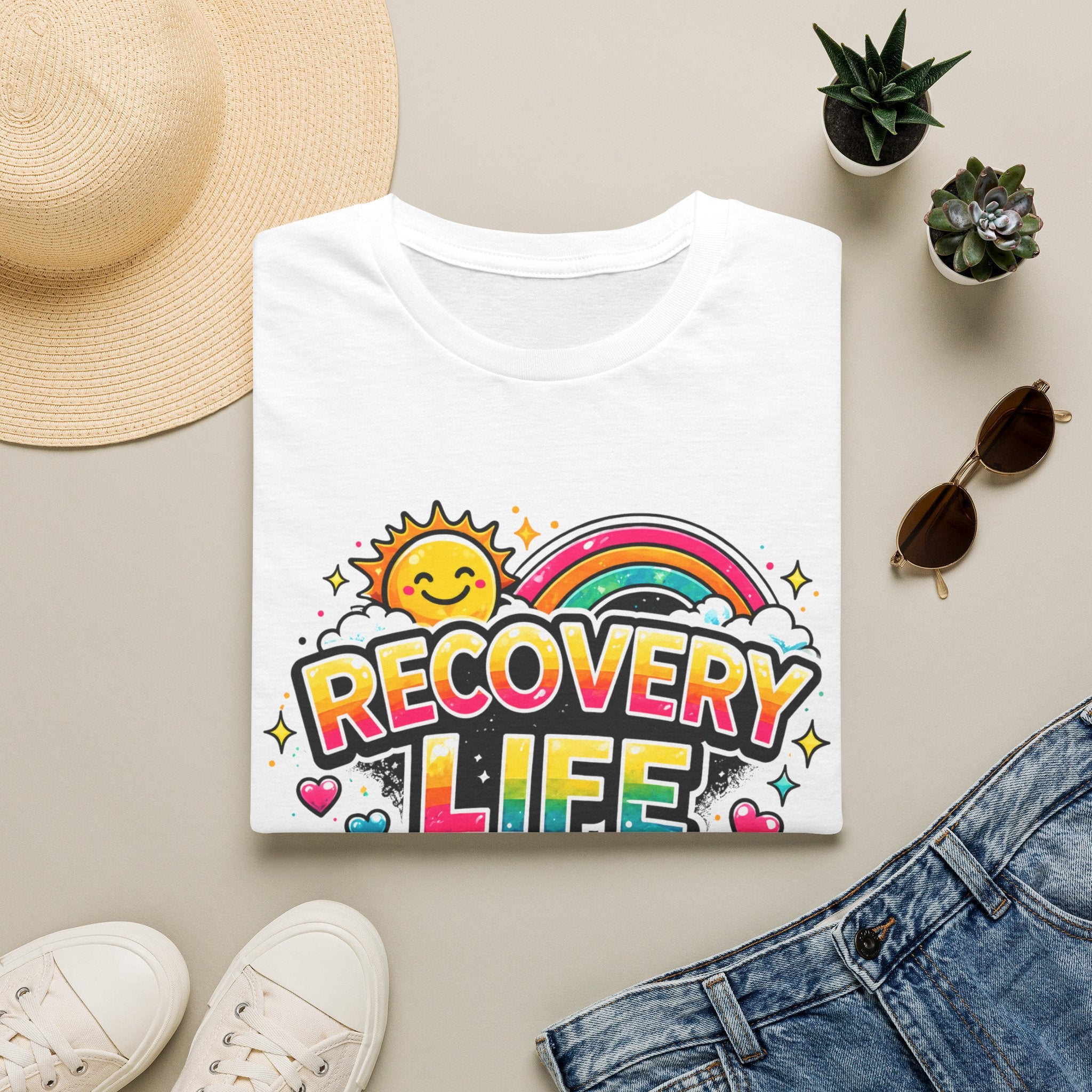 Recovery Life T-Shirt | Colorful Sobriety & Addiction Recovery Inspirational Tee – DPR Recovery Tee
