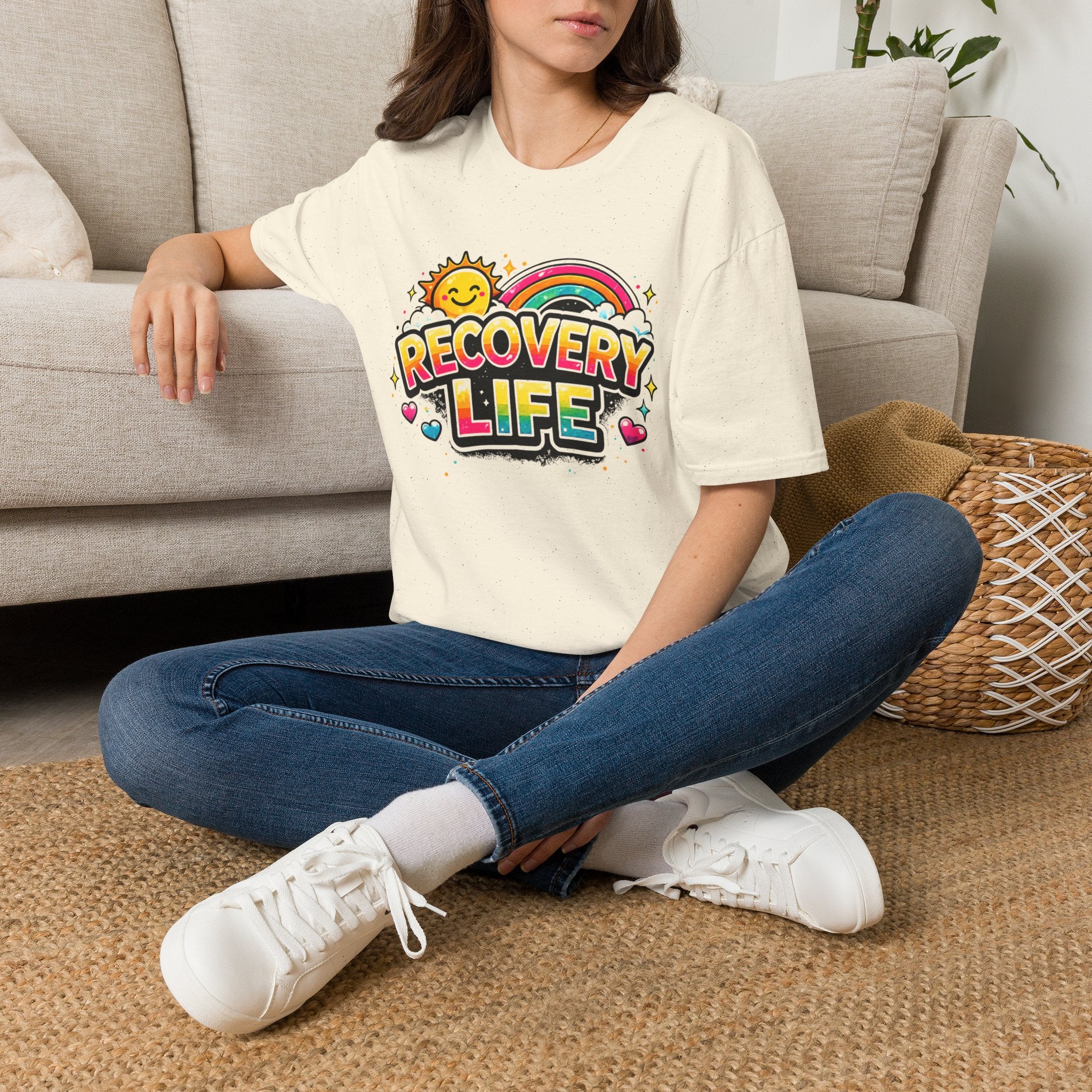 Recovery Life T-Shirt | Colorful Sobriety & Addiction Recovery Inspirational Tee